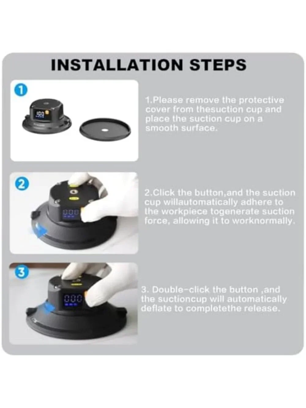 4.5” Electric Suction Cup Camera Mount - Heavy-Duty Car Mount for Stability